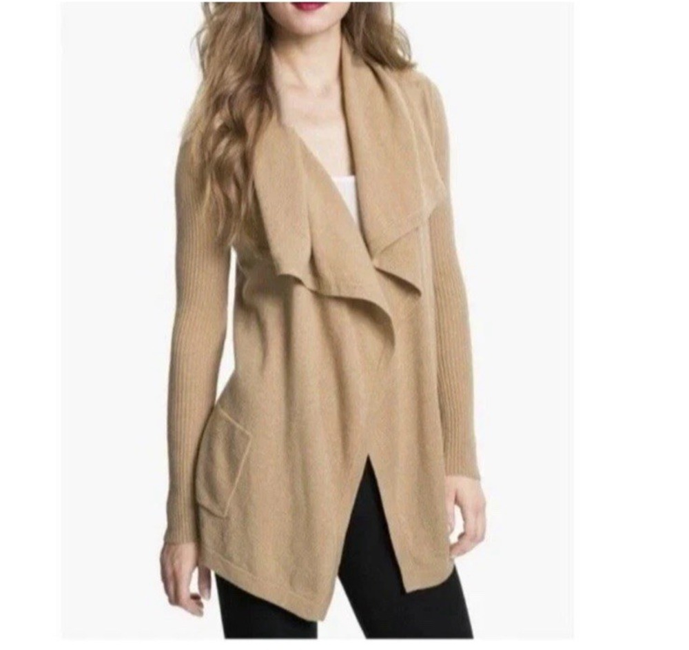 Theory Cardigan Womens Small 100% Cashmere Knit Preppy Soft Academia Sweater